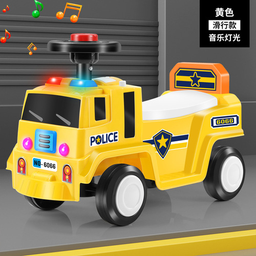 Children's Excavator Toy Car, Can Sit, Excavator, Earthmover, Gliding Twister Car, Gliding Car with Music and Lights, Wholesale