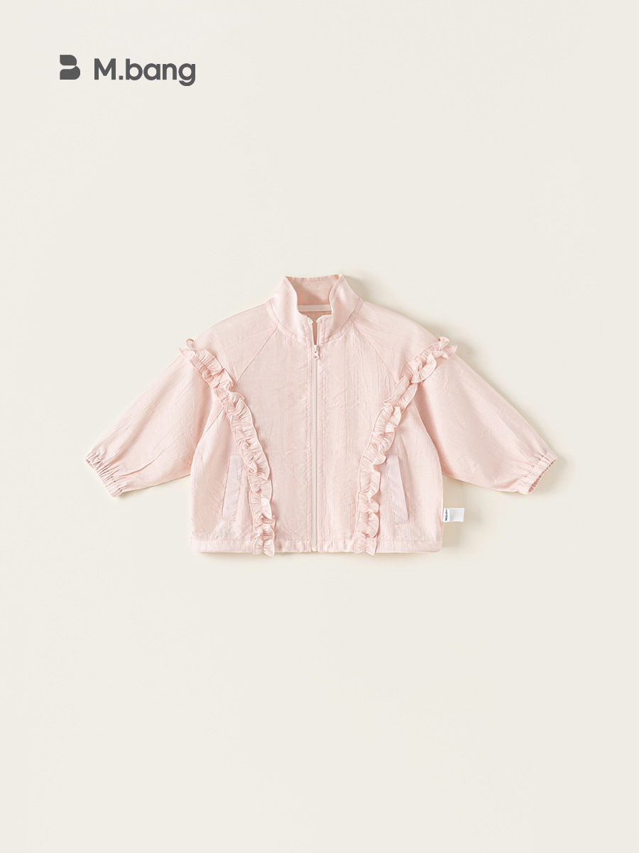 Youbao ropa para niños verano nuevo estilo para niños lindo top cárdigan dulce cuello alto encaje chaqueta de manga larga para niñas