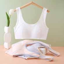 少女内衣高中初中学生文胸青春发育期无钢圈纯棉运动小背心防凸点