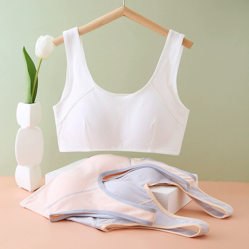 Девичье нижнее белье для старшеклассников бюстгальтер для юности без стального кольца
