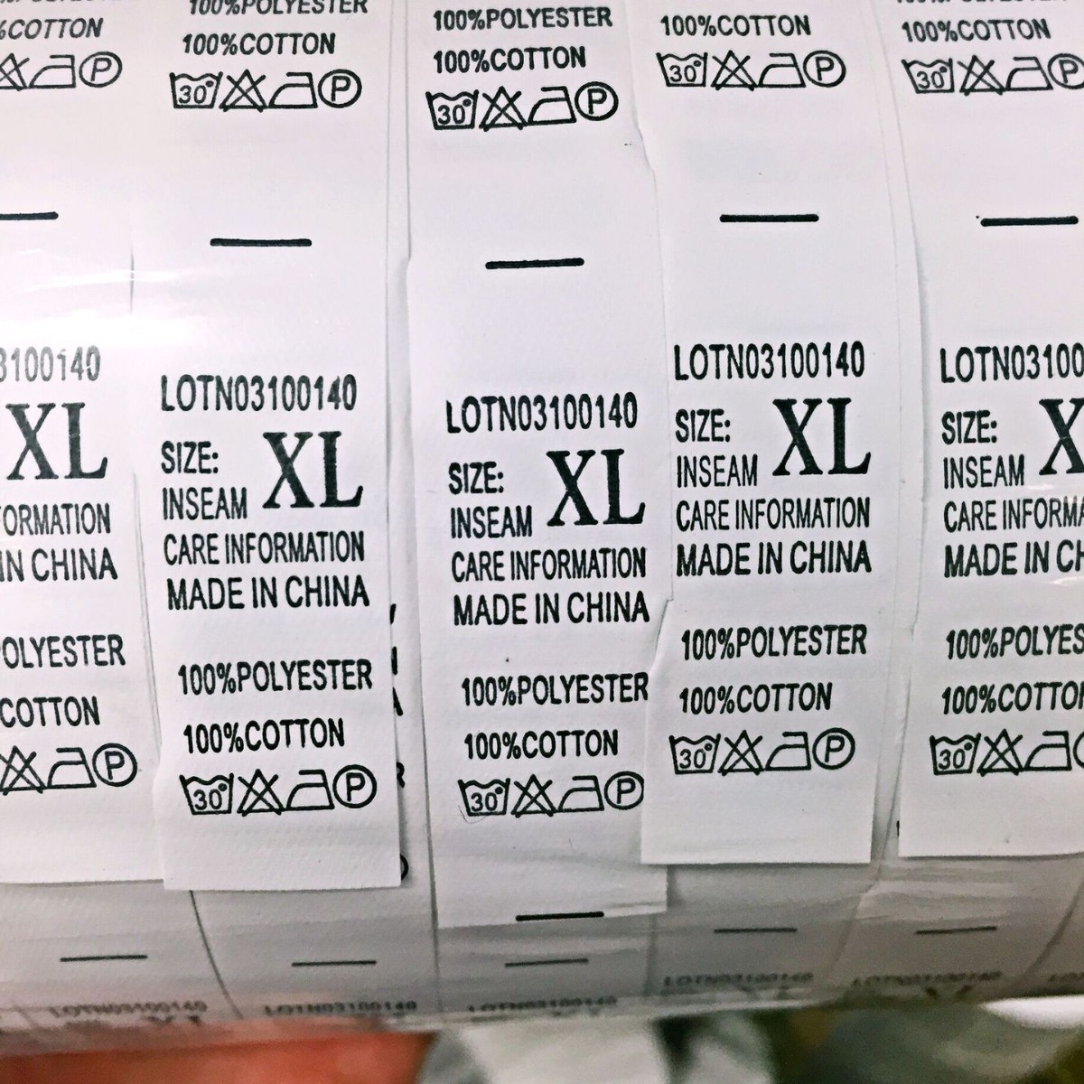 尺码洗水标 洗涤说明 成份说明标服装