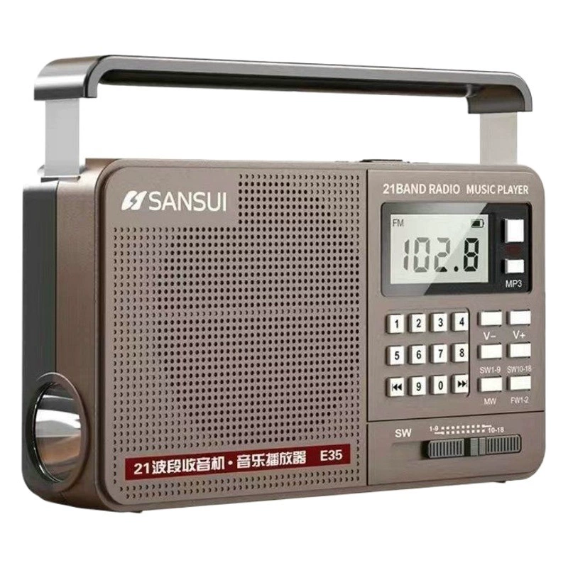 Радиоприемник Shanshui E35, полнодиапазонный портативный полупроводниковый радиоприемник с поддержкой TF-карт и USB-накопителей, с динамиком для пожилых людей, универсальный FM-приемник.