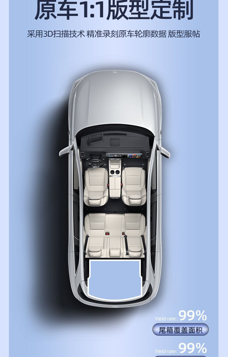 Suitable for Changan Qiyuan A06 trunk mat surround, 26 models of Qiyuan A06 trunk mat, interior modification accessories