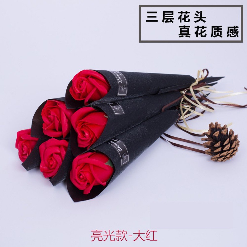玫瑰花情人節香皂康乃馨肥皂花束單支地推禮品送客戶一件批發