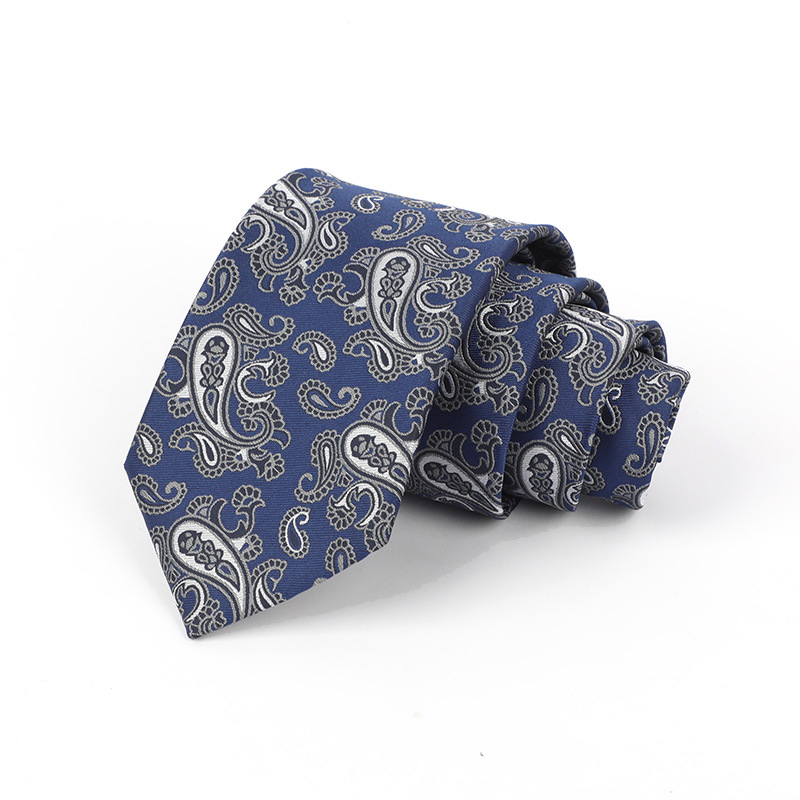 Corbata de hombre jacquard bordado 8CM poliéster seda corbata tejida hombre sentido superior l corbata logo diseño y producción
