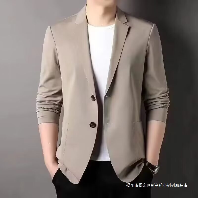 남성용 여름 정장, 얇은 캐주얼 자외선 차단 의류, 작은 정장, 가벼운 봄, 가을 정장 탑, 재킷 트렌드