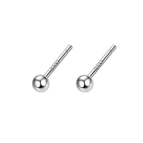 Earring for Women: 925 Silver Spiral Hoop Earrings with Unique Design, Everyday Matchable Double Head Round Bone Stud Earrings