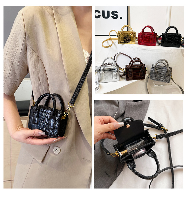 Crossbody Shoulder Bag With Crocodile Pattern For Women_voghion.com