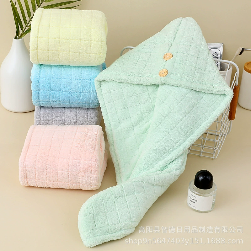 Полотенце из кораллового велюра, душевой колпак, увеличенная плотность