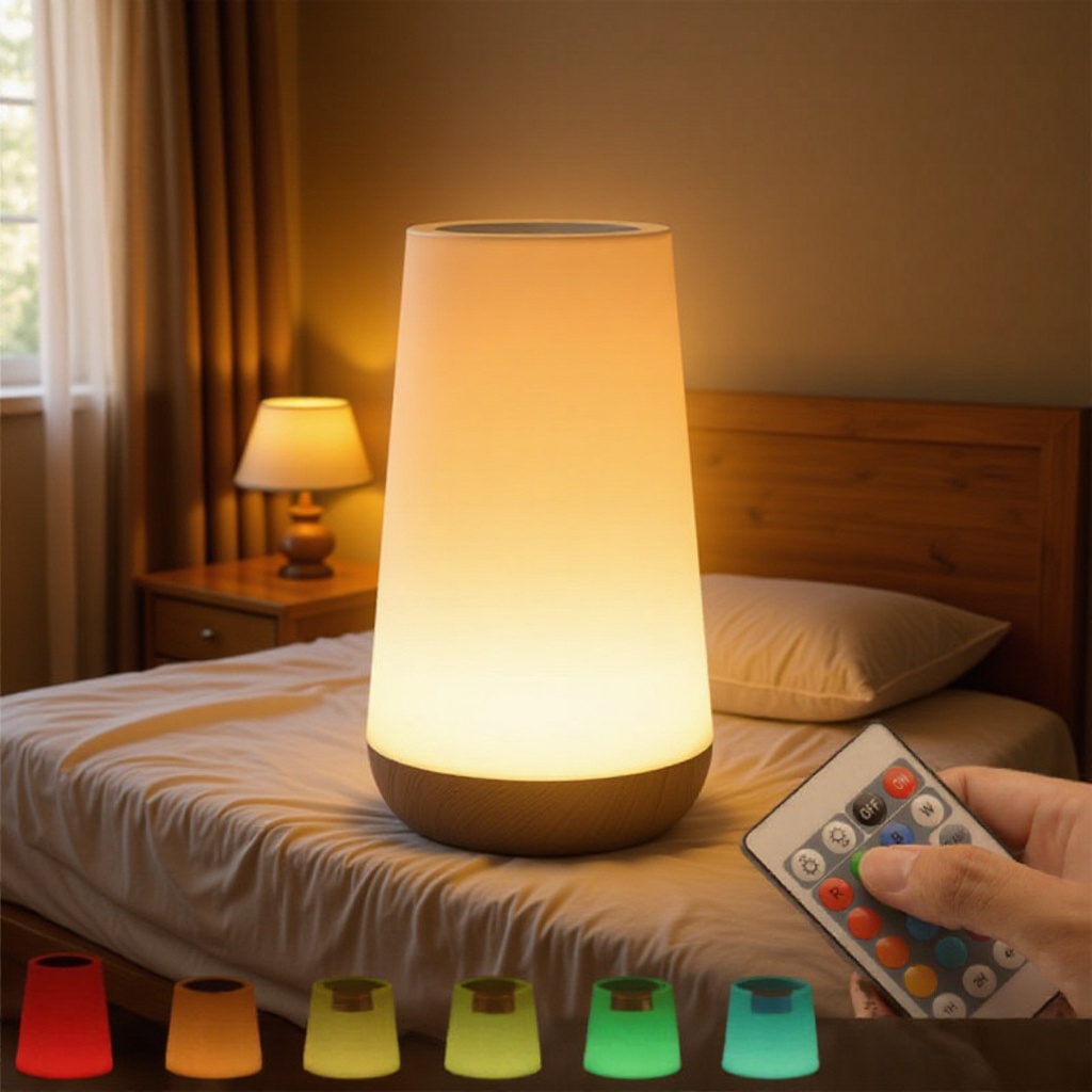 Control remoto creativo transfronterizo madera toque lámpara de noche palpita lámpara de escritorio 13 luz de atmósfera luz de noche amazónica