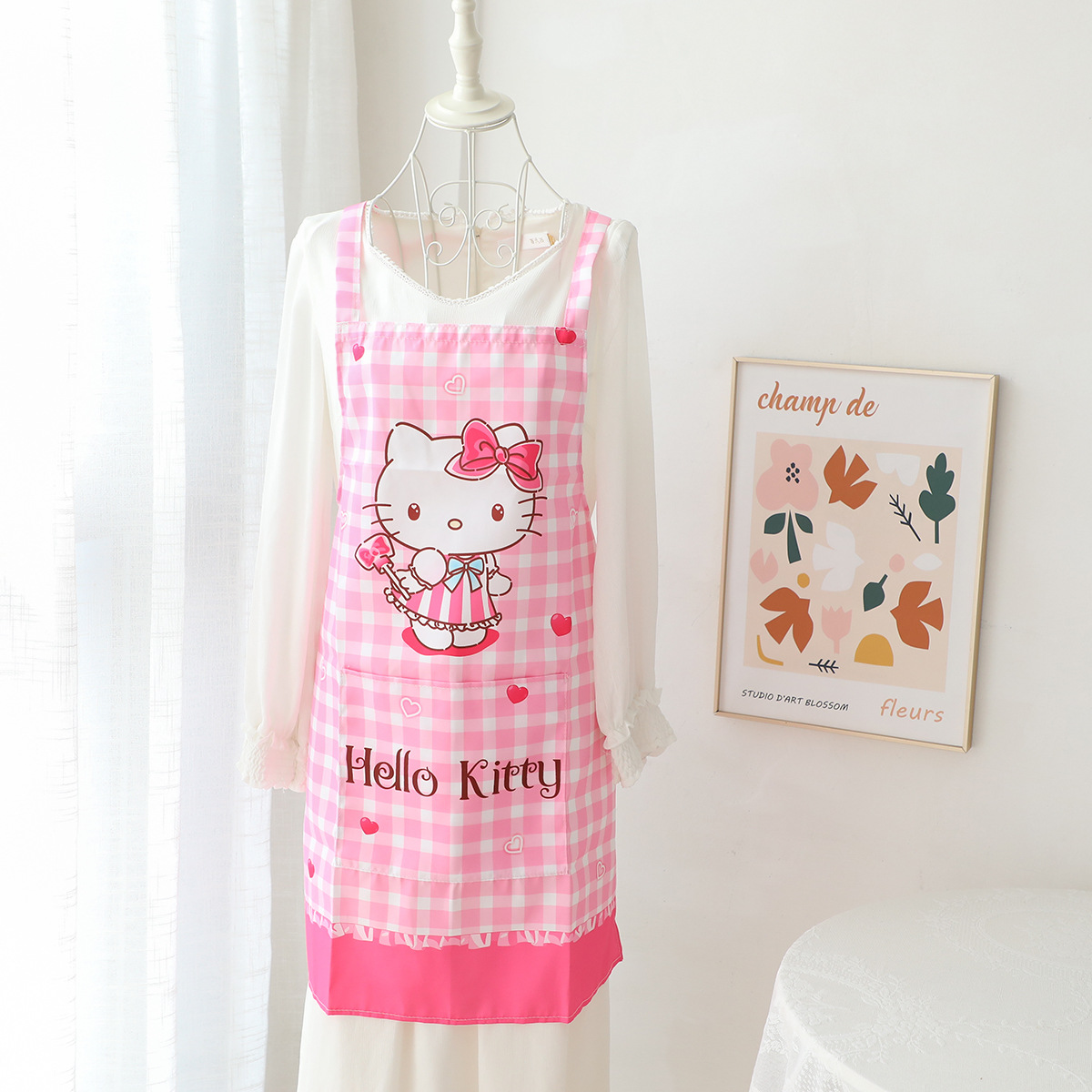 격자 무늬 원피스 k