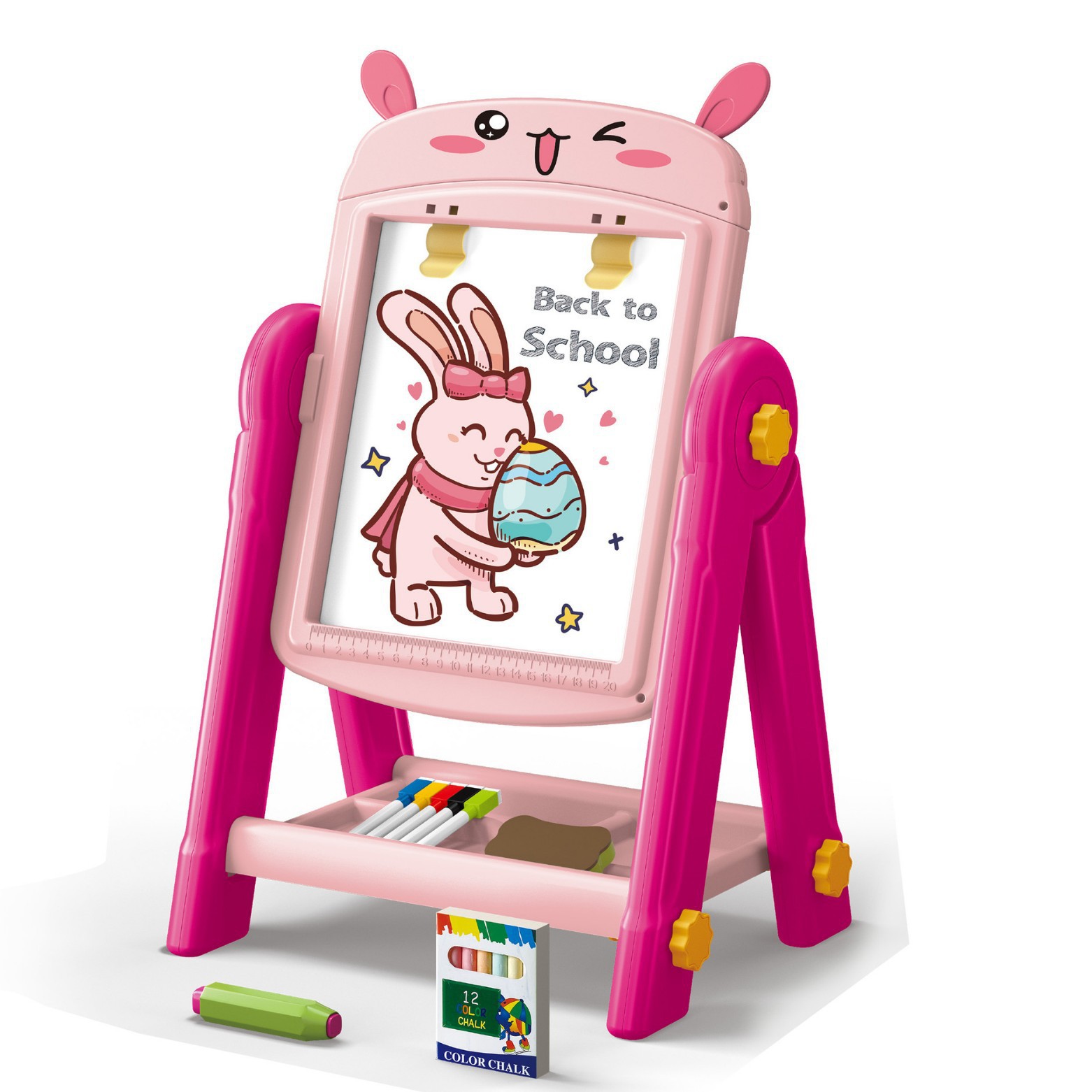 Nuevo tipo de tablero de dibujo infantil transfronterizo de doble cara borrable tablero tipo soporte de tablero de escritura de enseñanza para estudiantes de primaria