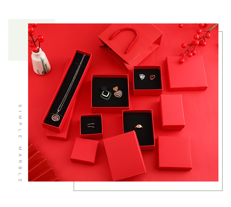 Fashion Solid Color Paper Jewelry Boxes 1 Piece