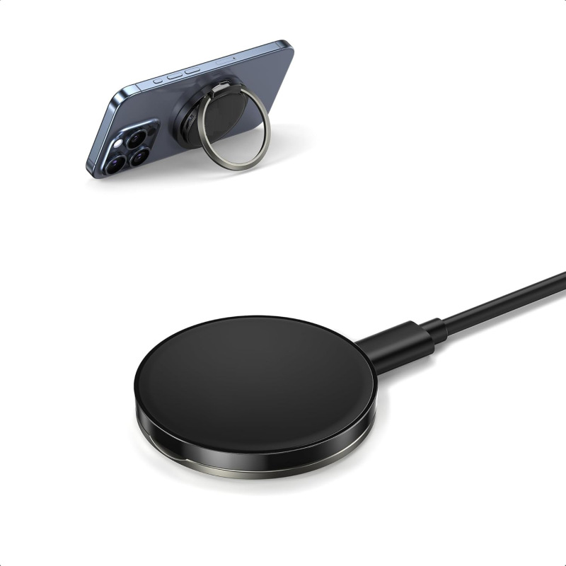 マグネット式ワイヤレス充電器、ロゴ印刷対応、MagSafe対応、Apple AirPods、Samsung対応、マグネット式充電器|undefined