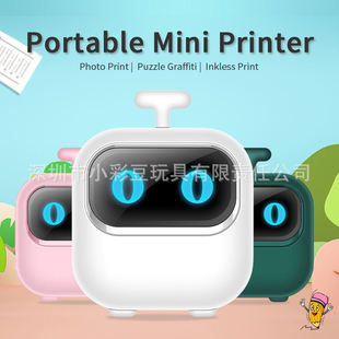 Cross-border Russia for mini photo printer can be connected to mobile phone Bluetooth portable small thermal printer