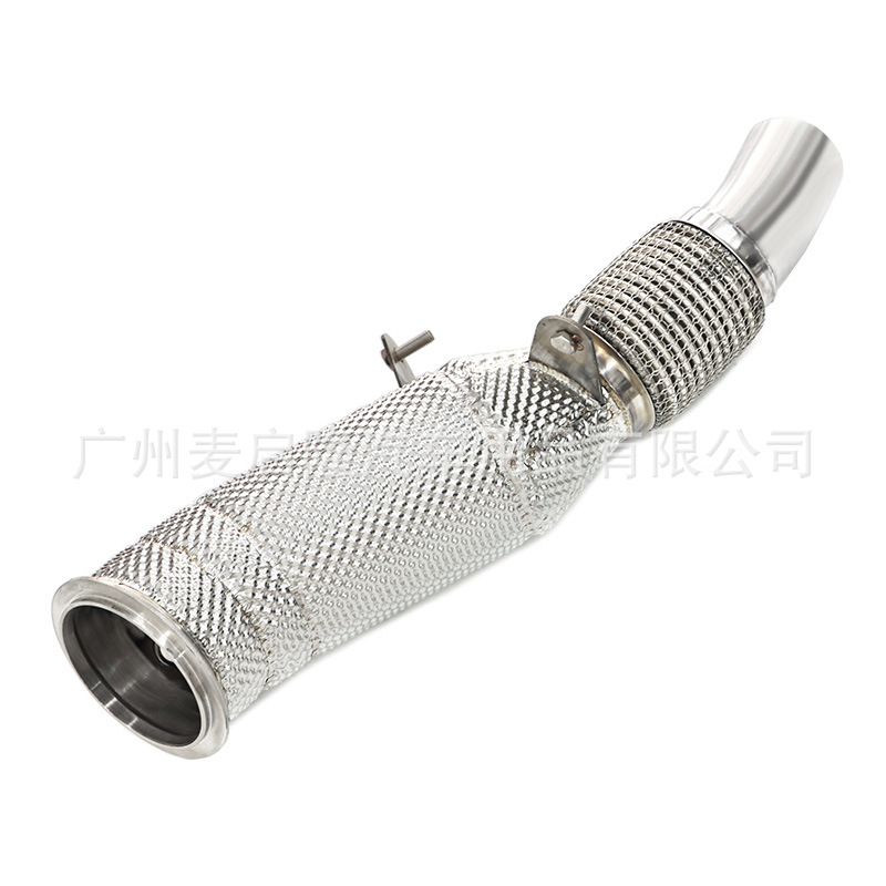 Stainless Steel Catless Downpipe: BMW Exhaust pipe - n20-1-downpipe-with-heat-shield