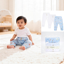 3条装100%纯棉新生儿四季款裤子婴幼儿棉柔打底裤外穿长裤套装