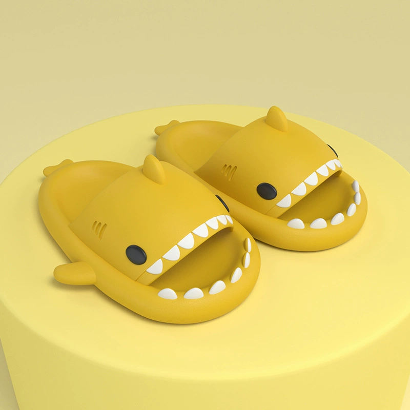Кожаные тапочки на платформе Slide Slippers (Shark) с аквапарком?