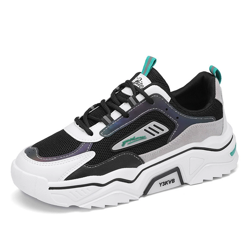 Men's shoes 2025 new spring breathable and versatile mesh sports and leisure youth heightening dad ins trendy shoes