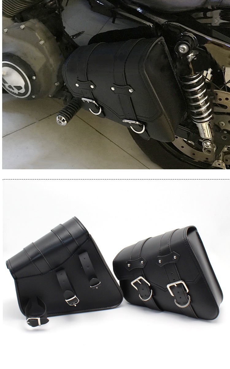 Motorcycle Side Saddle Bags Pu Leather Tool Bag