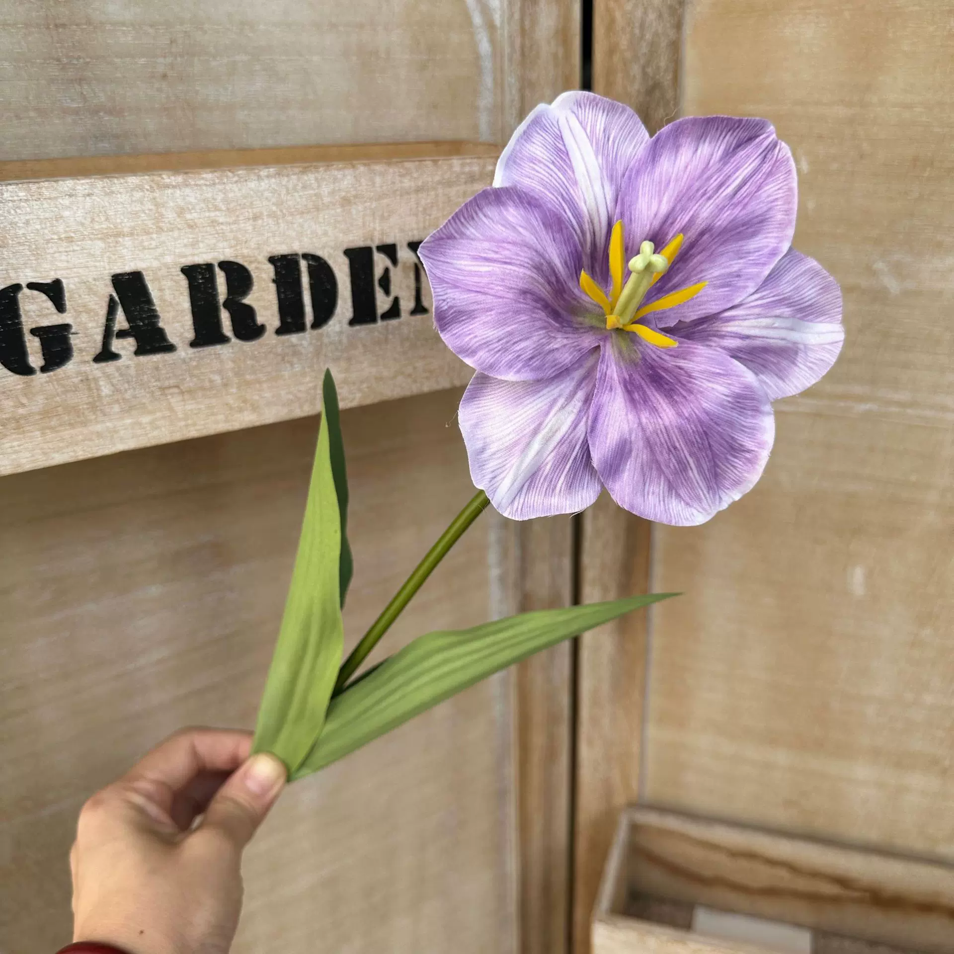 翻片郁金香 3D打印仿真花大花郁金香家居装饰花束摄影假花道具