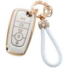 跨境热销批发金边汽车钥匙套车用钥匙包钻圈挂件钥匙扣亚马逊爆款