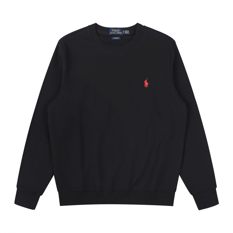 With a round collar, black