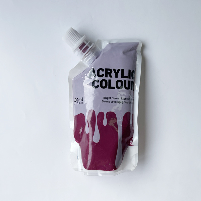 Acrylic pigment 100ml squeeze bag supplement liquid, waterproof, sunscreen, children's art, formalde