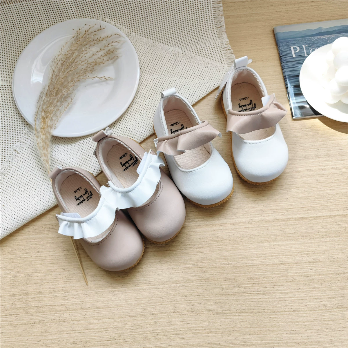 Children's shoes for leather shoes, footwear for early age for princess, soft sole