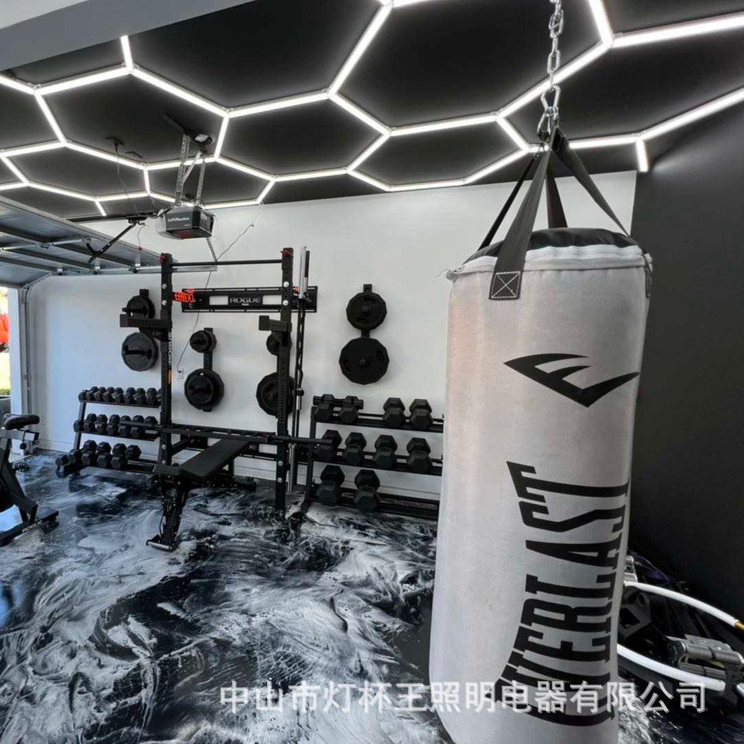 lámpara taza rey led lámpara de barra larga aluminio cuadrado especial parrilla techo luces comerciales gimnasio lámpara de oficina