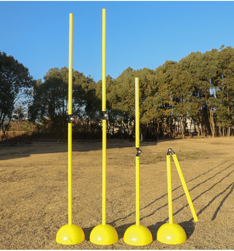 Football training sign pole, folding sign pole, multiple combinations of obstacles, hurdles, basketball arch, two-section winding pole