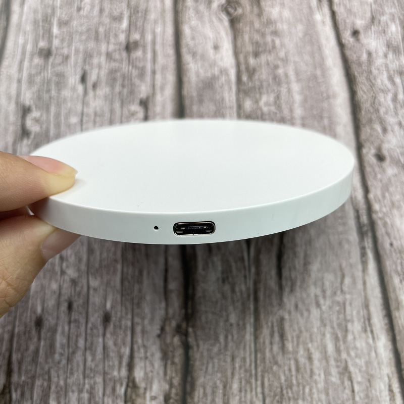 デスクトップ用丸型ワイヤレス充電器ケース、プラスチック製丸型2ピース式カムロックワイヤレス充電器ケース98MM|undefined
