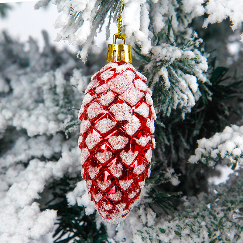 国境を越えたクリスマスの長松果彩色クリスマスツリークリスマス装飾道具プラスチックカラー松果ペンダント|undefined