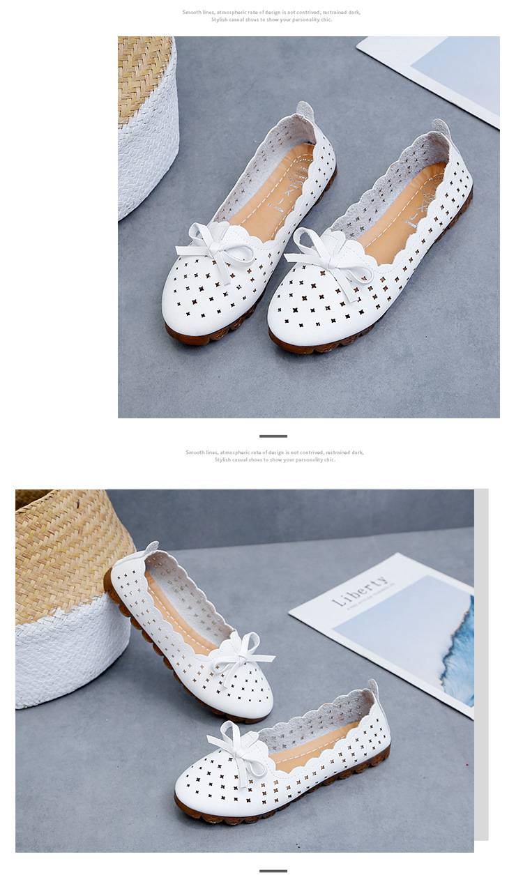 Mary Jane shoes women's flat shoes women's shoes and summer models shallow mouth one pedal lazy shoes breathable hollow women's single shoes_voghion.com