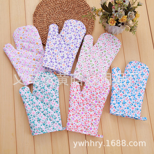 【Chijia】Small Floral Microwave Oven Japanese Style Heat Insulation Anti-Scald Oven Baking Gift Promotional Thickened Gloves