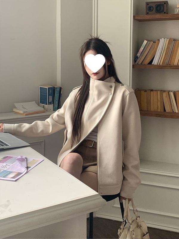 法式气质高级感鹿皮绒外套女春秋季爆款宽松百搭休闲机车夹克上衣|undefined