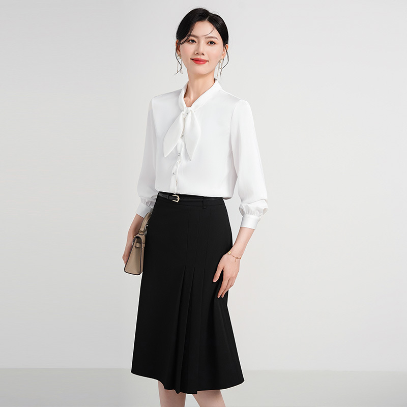 White professional autumn shirt