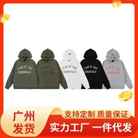 FOG двойная линия ESSENTIALS нишевый бренд с капюшоном свитер свободный американский повседневный осенний и зимний флисный толстовка мужской