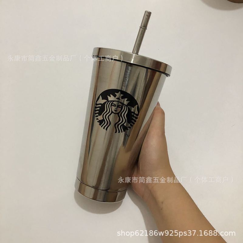 外国貿易の売れ筋ステンレス鋼 304 断熱カップ 16 オンス高価値デスクトップストローカップ学生カップルギフトカップ|undefined