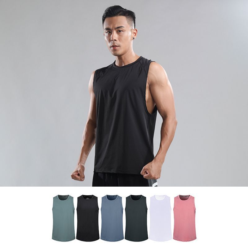Manufacturer Wholesale Coach Sports Fitness Quick-Drying High-Elastic Loose Vest Basketball Training Running Sleeveless One Piece Drop Shipping