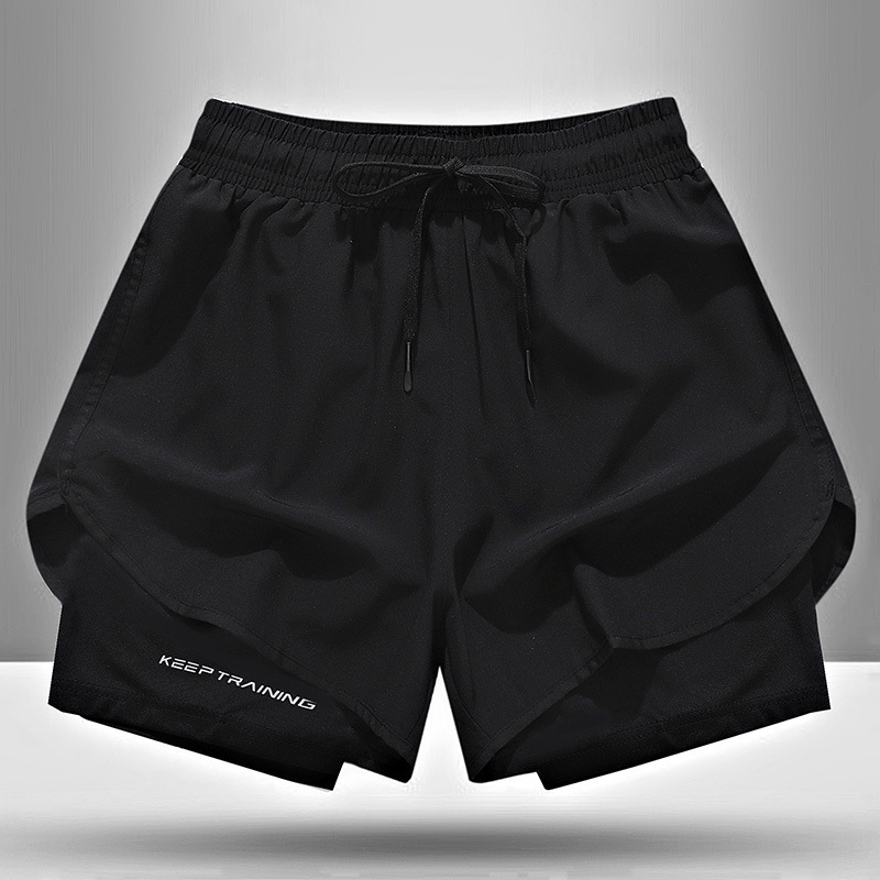 Men's Summer Popular Shorts, Anti-Exposure Double-Layer Sports and Leisure Shorts for Men and Women, Running Fitness Three-Quarter Pants for Couples