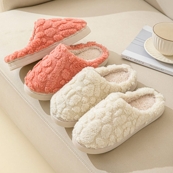 in stock Cotton Slippers Women's Winter Home Room Interior Velvet Warm Non-Slip Soft Bottom Fashionable Outfit Couple's Cotton Slippers for Men