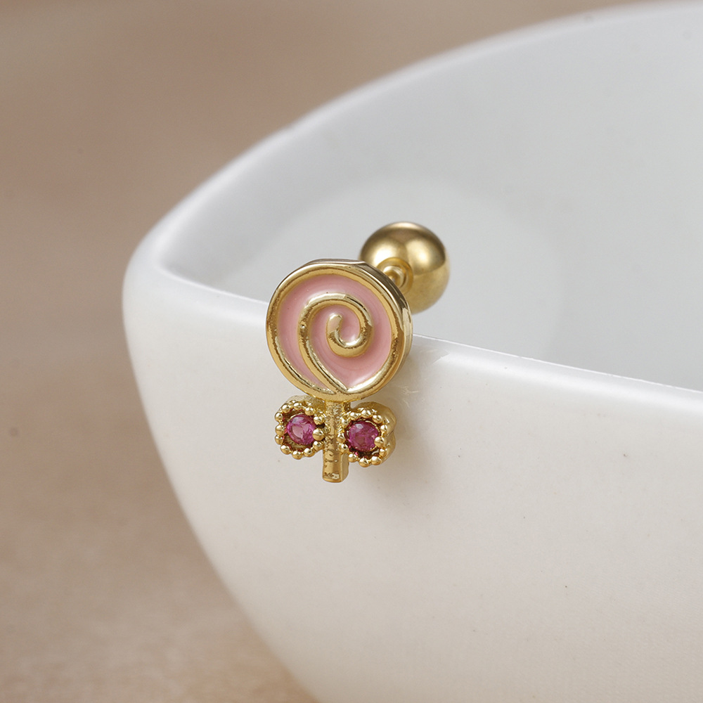 6g Weight straight barbell Piercing needle type spike Piercing ball type 18K Gold Plated Plating Material Zircon Inlay Material Ear Studs Classification Ear Cartilage Rings & Studs Piercing Type 1 Piece Quantity Daily, Street Occasion 304 Stainless Steel Material Ice Cream, Heart Shape, Candy Pattern Women's Gender Inlay Design IG Style Style 1 Piece Ear Cartilage Rings & Studs IG Style Ice Cream Heart Shape Candy 304 Stainless Steel Zircon 18K Gold Plated 21