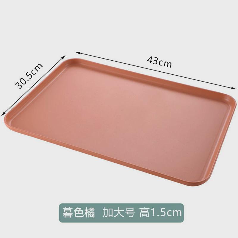 2 Size Plastic Fruit Dessert Tray Desktop Food Storage Plate