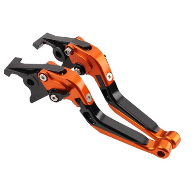 Lever Handlebar Cover Cnc – Motorcycle Handle Cover - orange-black-orange