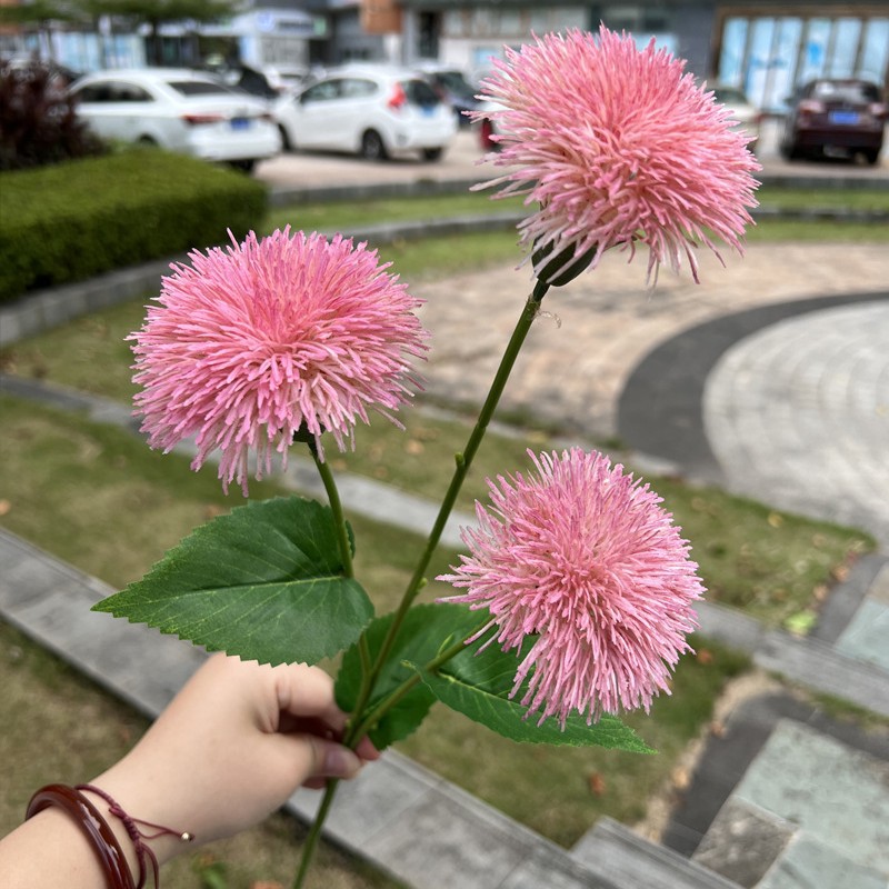 Simulación del Día de San Valentín rosa fabricante 3 sola rama multi-cabeza rosa decoración de la boda flor falsa al por mayor