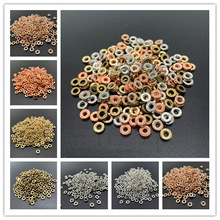 200/包2*6mm塑料扁圆电镀cbb隔片圆环隔珠diy手工饰品配件批发
