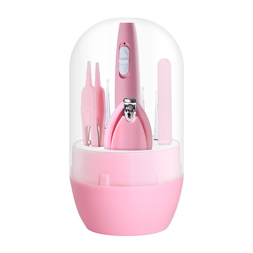 Baby Nail Trimming Set, Newborn Baby-Specific, Anti-Slip Nail Scissors, Nail File, Tweezers, Light-Up Ear Scraper