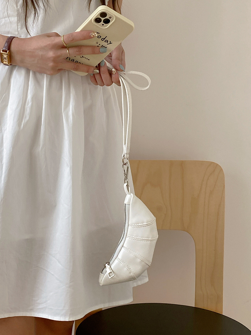 Portafoglio appeso al collo Zero con design carino a forma di corno di mucca e piccola mini borsa a tracolla concava per rossetto e auricolari_voghion.com