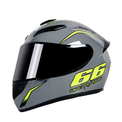 Motosiklet kaskı (dəbilqə) — Men and Women, Winter Electric Bike - cement-grey-66-black-lens-s55-56cm